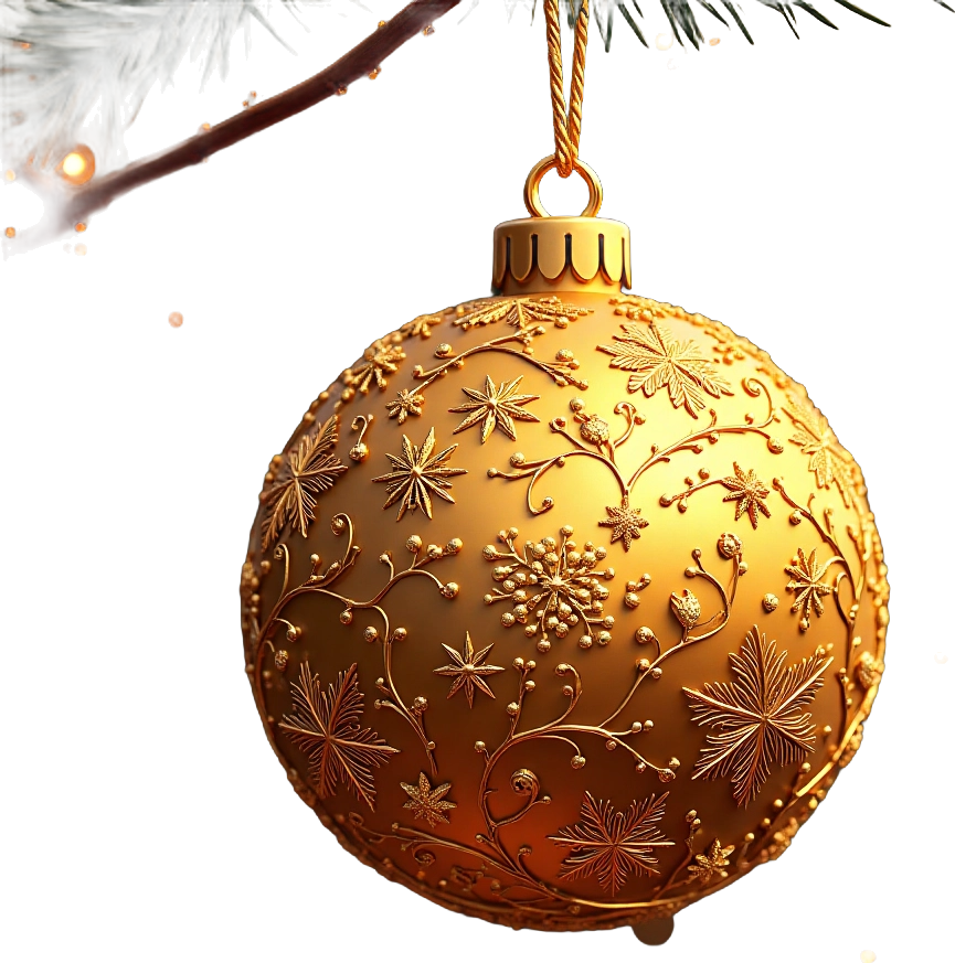 Golden Christmas Ornament